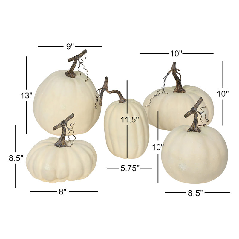 Full Moon Pumpkin Collection, Set Of 5