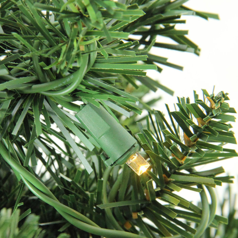 Pre-Lit Northern Pine Artificial Christmas Tree Multi Lights, 6.5', Warm White