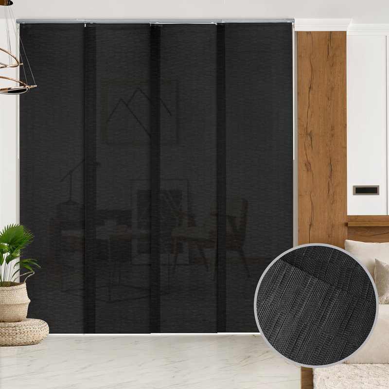 Semi Sheer Vertical Blind, Black