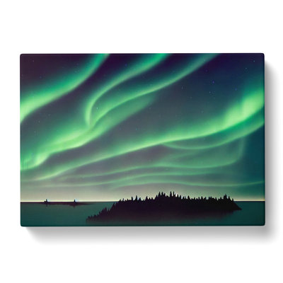 Fascinating Aurora Borealis - Wrapped Canvas