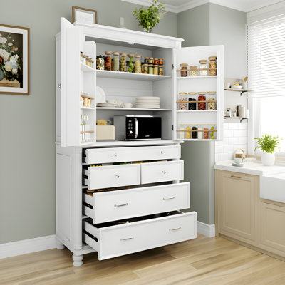 Garde-manger de 77,3 po de hauteur avec plusieurs espaces de rangement