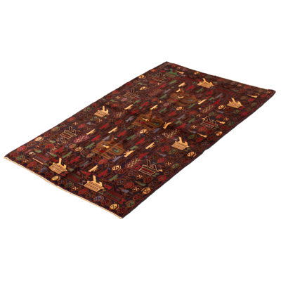 Saim One-of-a-Kind 3'10" X 6'5" New Age Wool Area Rug in Dark Navy