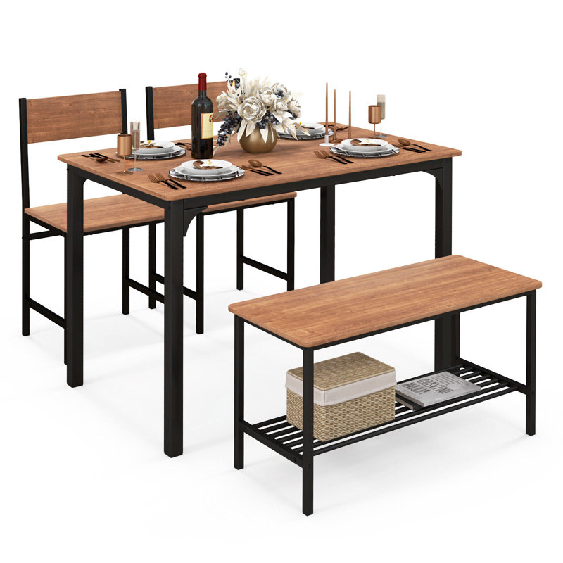 4 - Person Dining Set, Brown