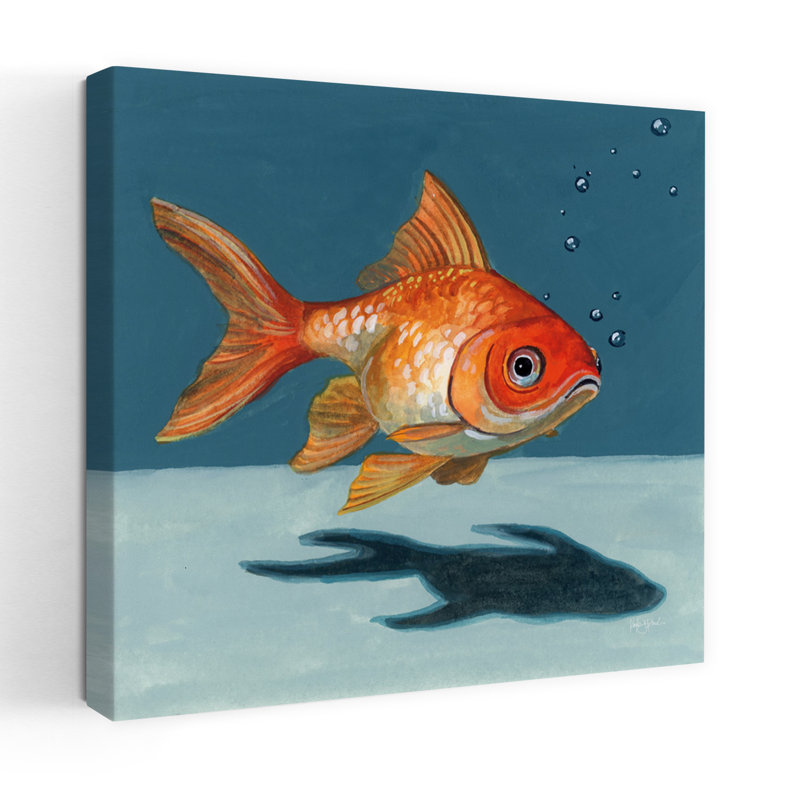 Goldfish Chillin, art contemporain, H 18 po x l 18 po