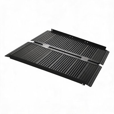 4 FT Portable Wheelchair Ramp – Black Non-Slip Aluminum Wheelchair Ramp with Handle, Folding Ramps for Home Steps, Doorways, Thresholds, Curbs, Stairs, 800 LBS Capacity