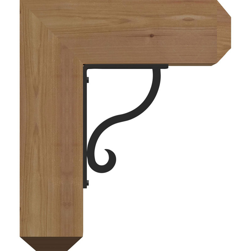 Support simple Ironcrest de 4 po Ashford, 16"H x 13 1/2"D, Cèdre rouge de l'Ouest l 4 po x T 4 po (sciage br