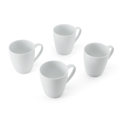 Mikasa Chalk Porcelain Mugs, 380ml, White