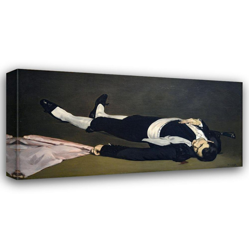 «Red Barrel Studio® Manet», reproduction d'art sur toile tendue sous le titre Édredon, H 14 po x l 24 po