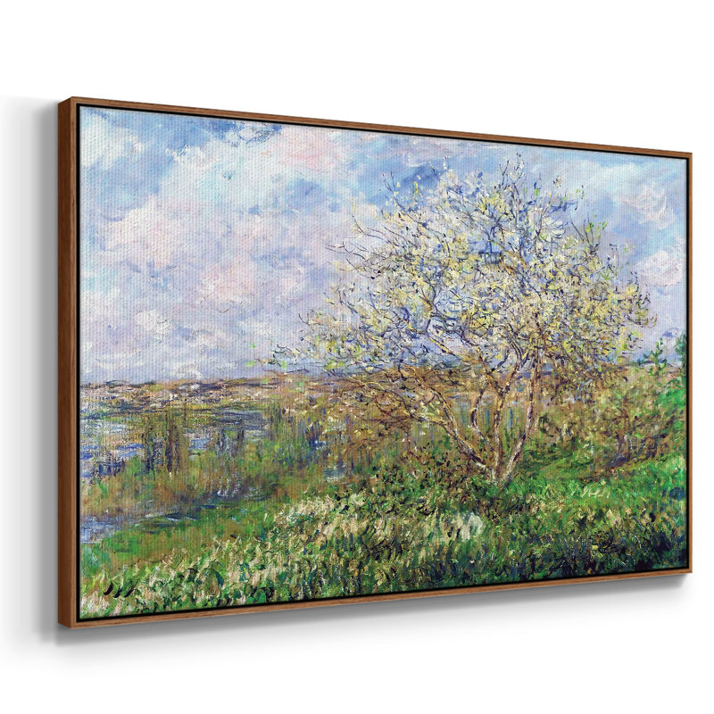 Springtime, 1880, reproduction d'art sur toile, H 27 po x l 41 po x P 2 po, Noyer