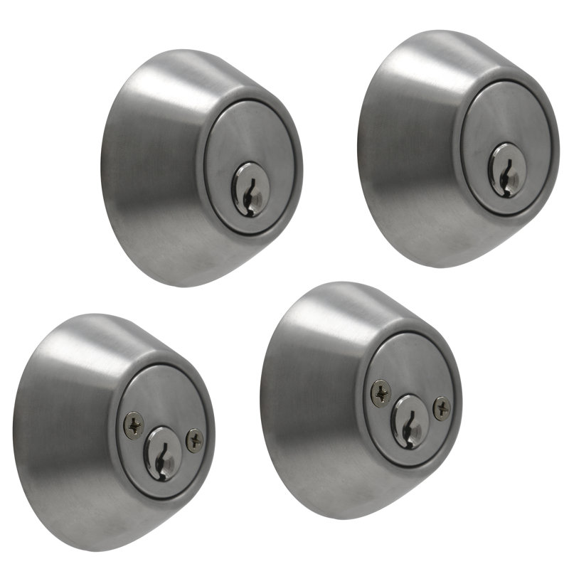 Double pêne dormant, Nickel satiné