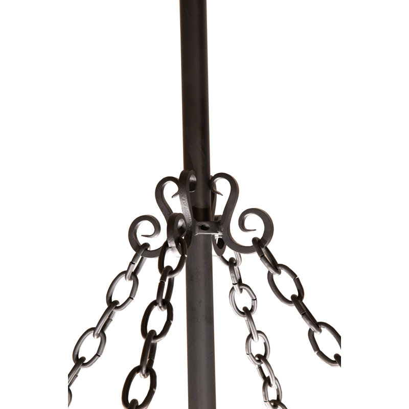 56" Wide Whispering Pines Chandel-Air, Matte Black, 9.5" H x 45" W x 45" D