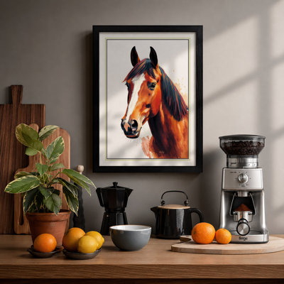 Noble Steed Modern - Framed Print