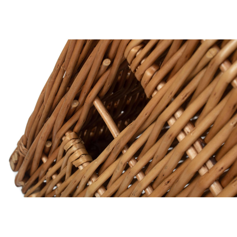 Wicker Vintner Hamper Storage Basket, 44cm H x 39cm W x 29cm D, Natural