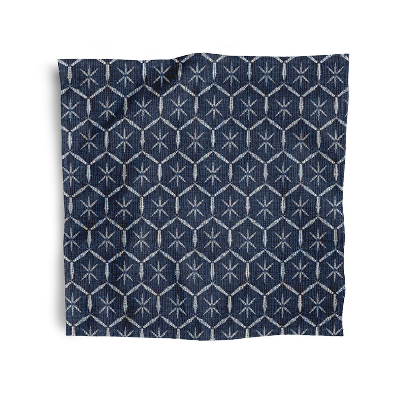 Ensemble de serviette de table 4 pièces tapissier Lassiter, Bleu marine