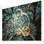 «Symmetric Blue Gold Fractal Flower», impression-35122382-35122391
