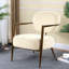 Chaises d'appoint Comfort, structure en métal et tissu blanc, salon moderne pour la maison