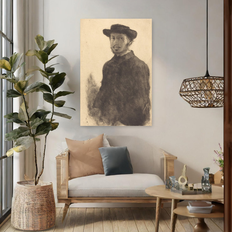 Autoportrait, vers 1857, impression d'art abstrait contemporain, estampe murale, 48" H x 32" W