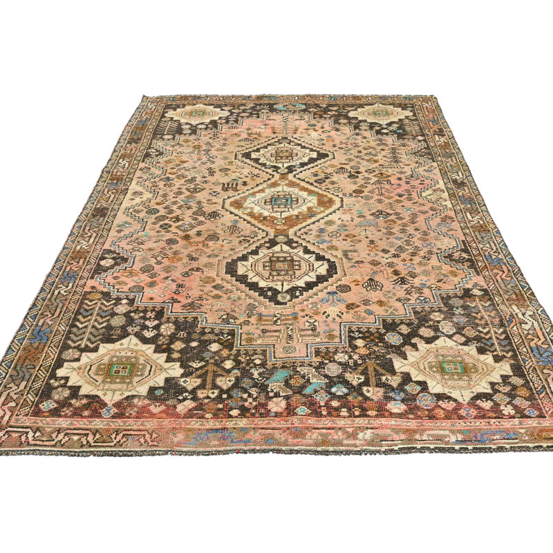 Tapis oriental antique délavé 5 x 8