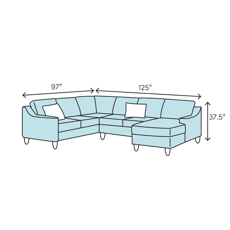 Juliana Upholstered U-Shaped Sectional Left Hand Facing