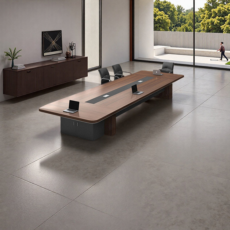 Table de conférence moderne et minimaliste avec rangement
