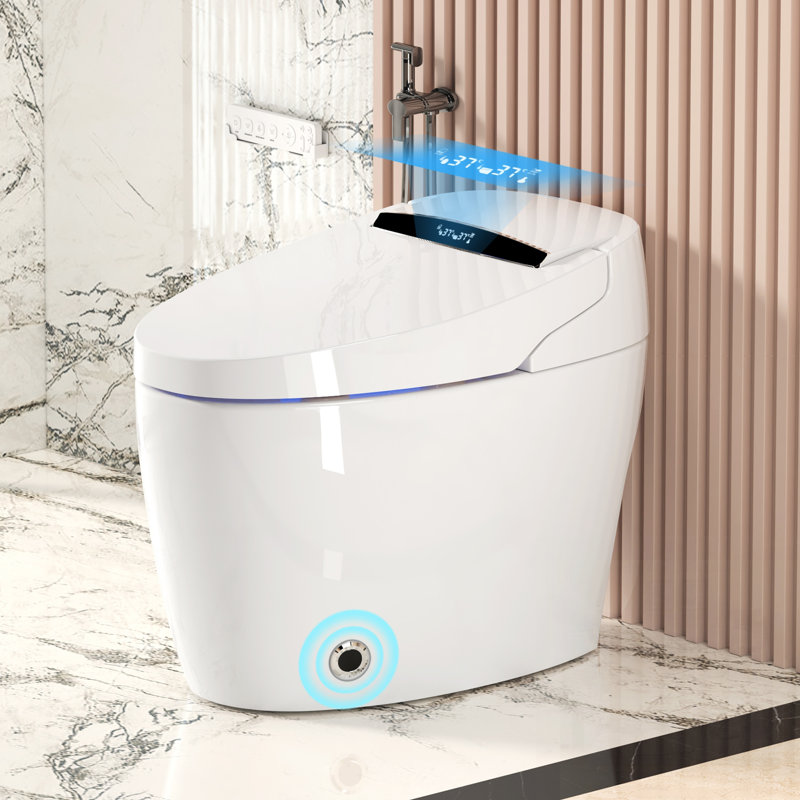 Toilette intelligente bidet intelligente avec ouverture / fermeture automatique, sécheuse et eau chaude pour une hygiène et un confort améliorés