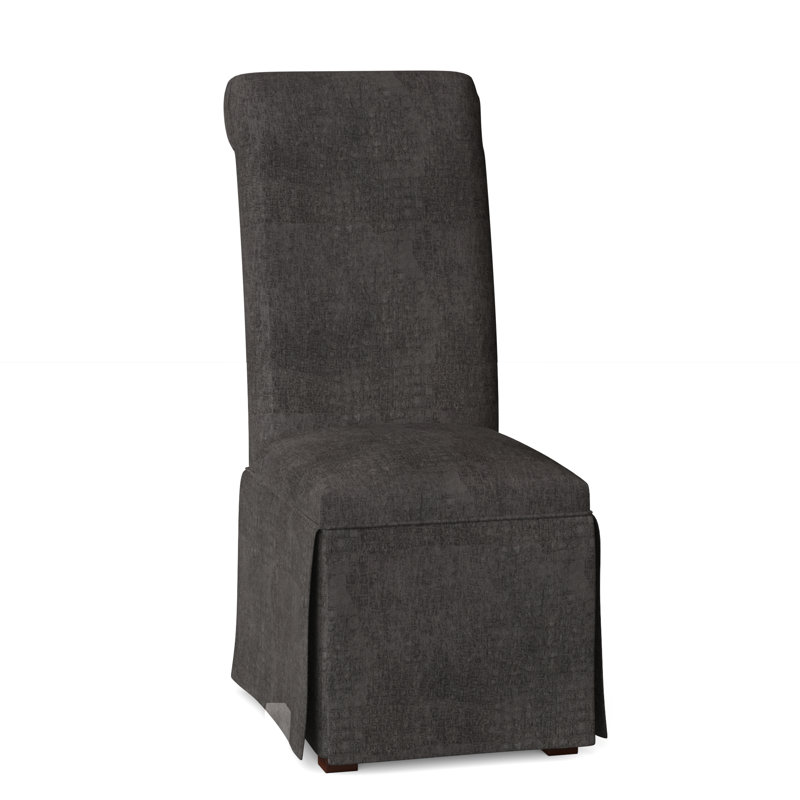 Susanna 20.25'' H Upholstered Side Chair, Black Satin, Gray