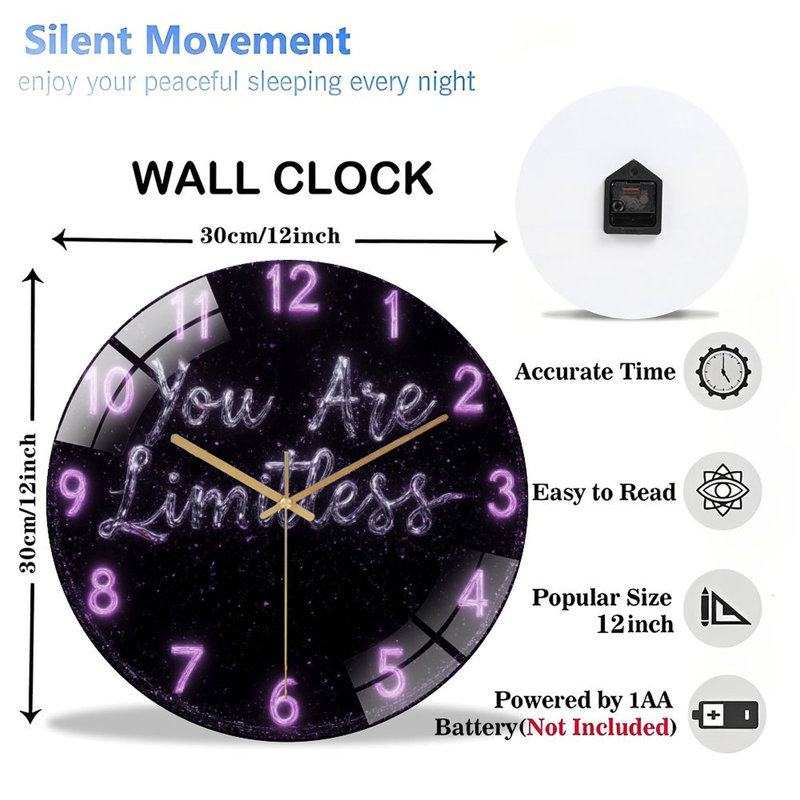 Horloge murale Motivational You Are Limitless