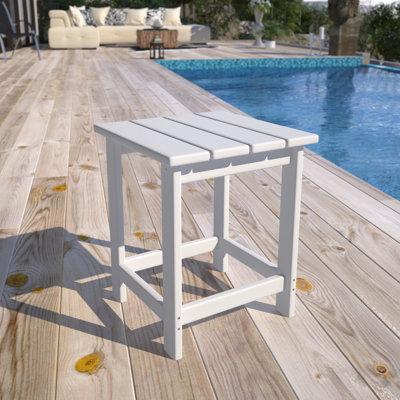 HDPE Adirondack Side Table, Weather-Resistant Outdoor Garden Table