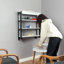 Table murale Murphy avec bibliothèque pliable - Bureau et table de salle à manger industriels peu encombrants-88780595
