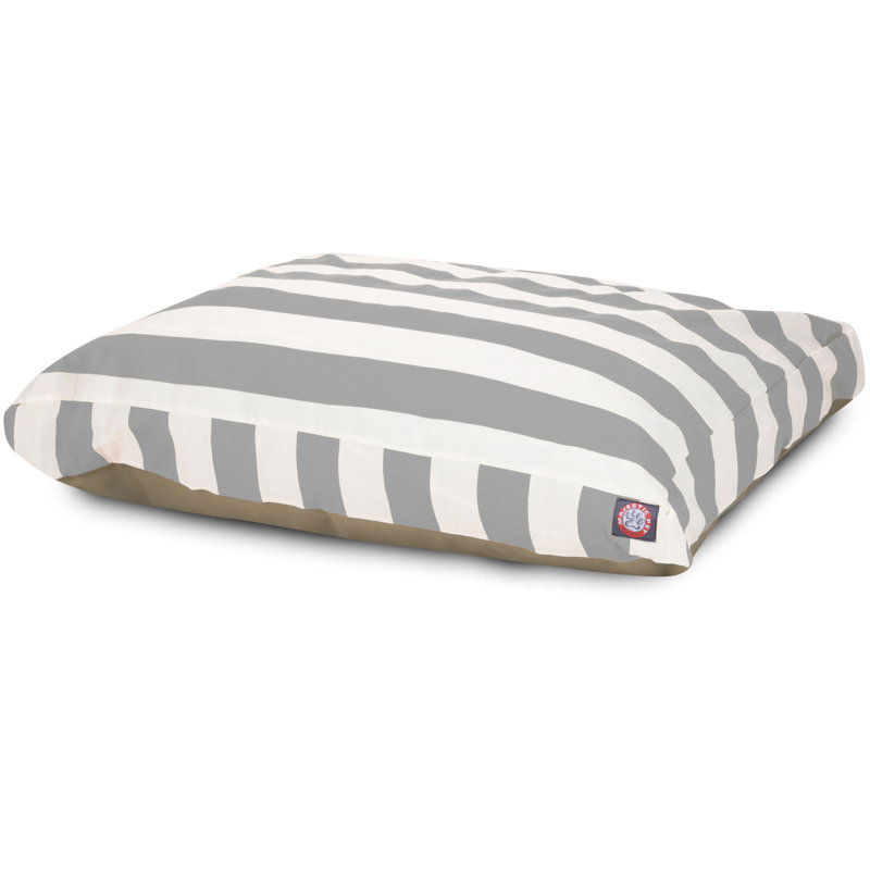 Oreiller orthopédique à rayures verticales, Gris, Moyen (l 29 po x P 36 po x H 5 po) ;