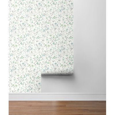 Pre-Pasted Floral Roll