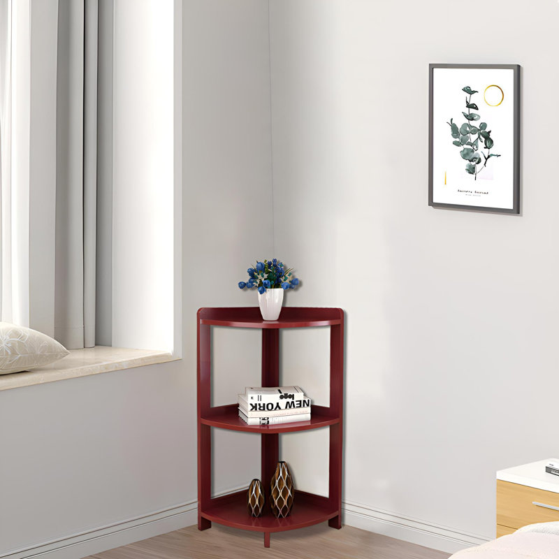 Karden Corner Bookcase, (3 Shelves) 35.43" H x 11.81" W x 11.81" D