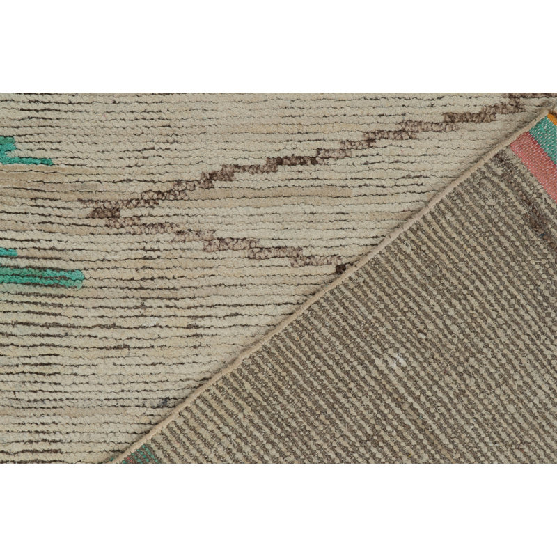 Moroccan Hand Knotted Area Rug, Rectangle 8' x 10'
