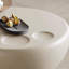 Table basse ronde et blanche Nesting