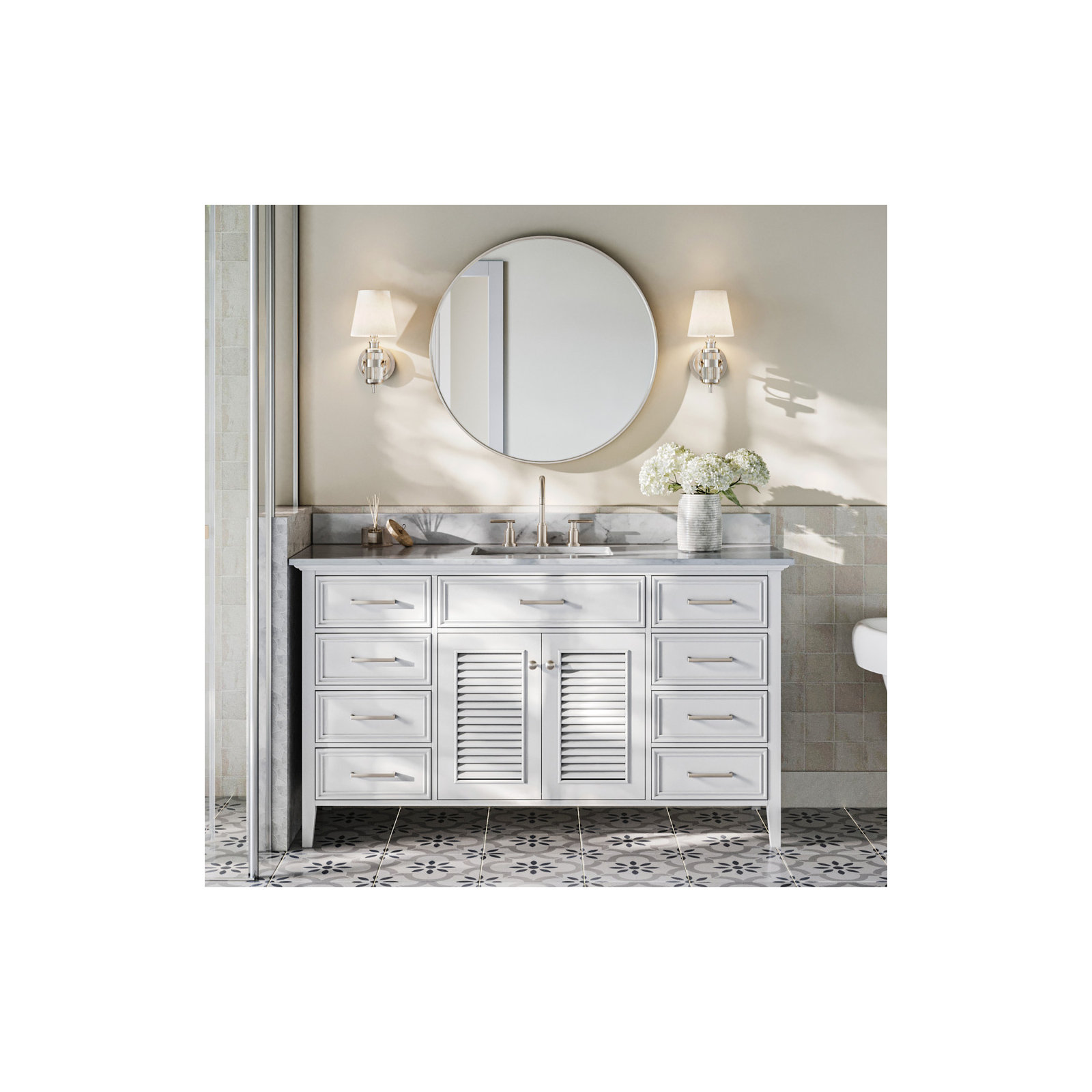 61'' Single Bathroom Vanity, White