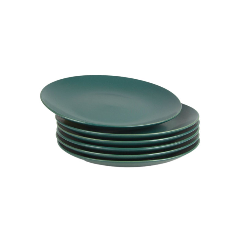 Assiette à salade 7,75 po Wazee Matte, Vert émeraude