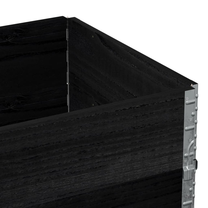 Corliss Wood Planter Box, 60.5cm H x 120cm W x 80cm D, Brown
