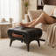 Pouf en similicuir, repose-pieds, tabouret décoratif, idéal pour le salon.