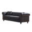 Canapé Chesterfield 3 places, revêtement en tissu Tech, design moderne pour le salon