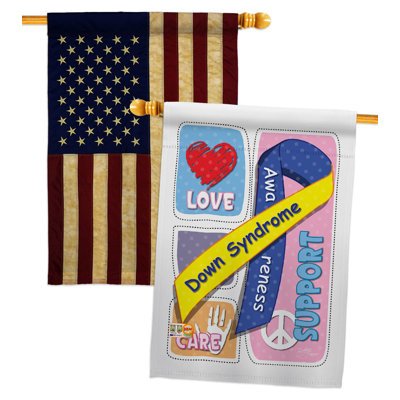 Drapeau de maison en polyester à 2 côtés 40 x 28 po