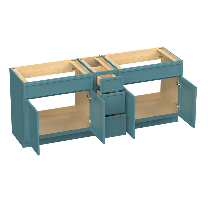Base de meuble-lavabo double 90 seulement, Bleu sarcelle