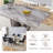 63" Modern Gray Dining Table Set With PU Leather Chairs, U-Shaped MDF Base-116446668-116446672