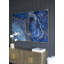 Ensemble de 2 panneaux d'art encadrés bleus et dorés 30,5 "x 40", motif marbré unique