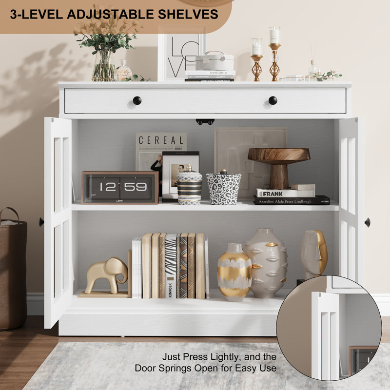 Buffet avec 2 portes vitrées
