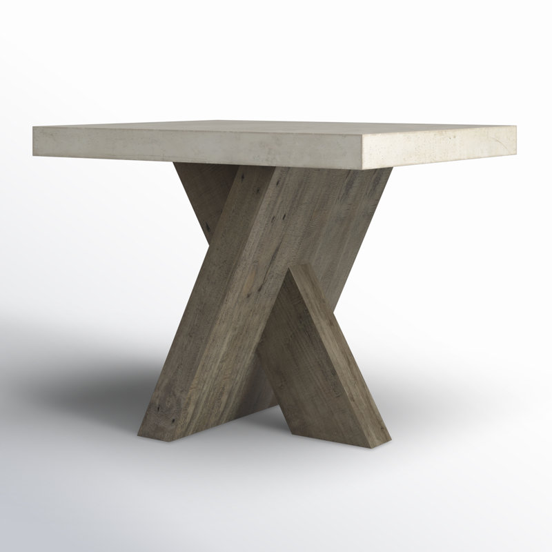 Table de bout Durant, Beige blanc / gris