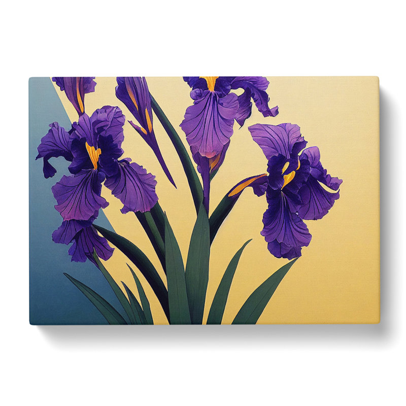 Dazzling Iris Flowers - Wrapped Canvas, 35cm H x 50cm W x 3cm D