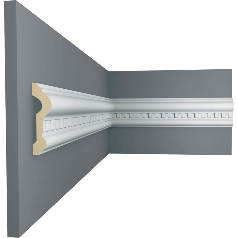 Rail de chaise Windsor Dentil H 3 1/8 po x l 96 po x P 7/8 po