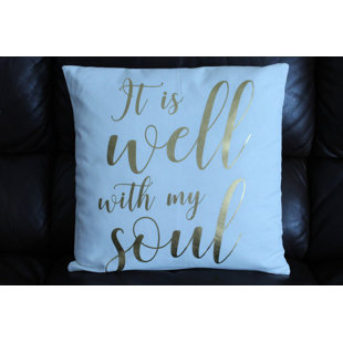  It is Well Cotton Throw Pillow
