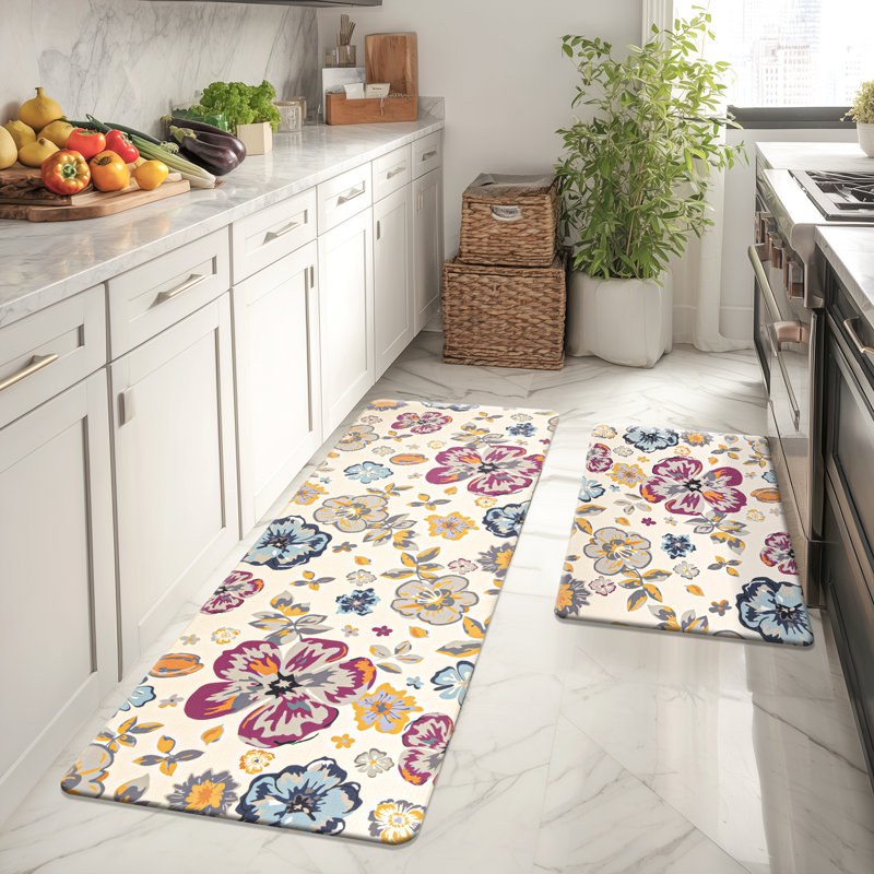 Double-sided Reversible Kitchen Mats (Set of 2), Purple