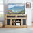 Embossed Pattern TV Stand With 23" Fireplace Insert,, TV And Media Console With Open And Closed Storage Space And Sliding Door For Living Room & Bedroom,58.27"W*15.35"W*31.7H-719587049